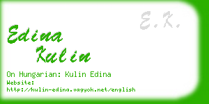 edina kulin business card